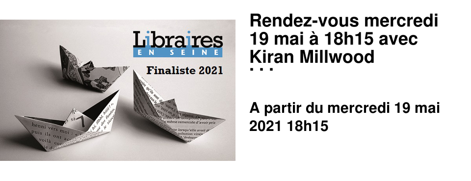 Rendez-vous mercredi 19 mai � 18h15 avec Kiran Millwood Hargrave, pour son roman Les Graci�es. Pour participer � cette derni�re RENCONTRE LIVE et poser vos questions, deux solutions s'offrent � vous : - En direct sur ZOOM, apr�s avoir rempli le formulaire d'inscription en cliquant ici, - Sur la page Facebook Libraires en Seine � l'heure de la rencontre pour la suivre en direct, ou en diff�r� (la vid�o sera post�e sur Youtube). Bonne rencontre � tous, et rendez-vous le 5 juin pour conna�tre le ou la laur�at(e)!