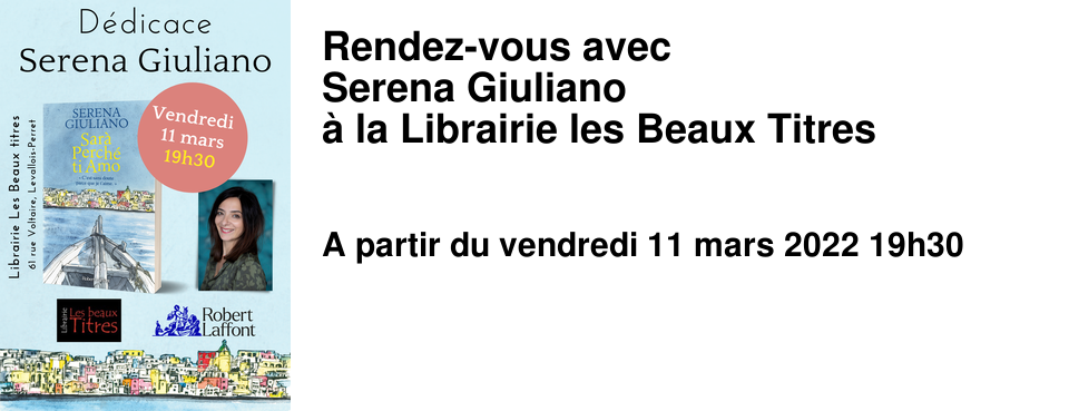 Rendez-vous avec Serena Giuliano � la Librairie les Beaux Titres