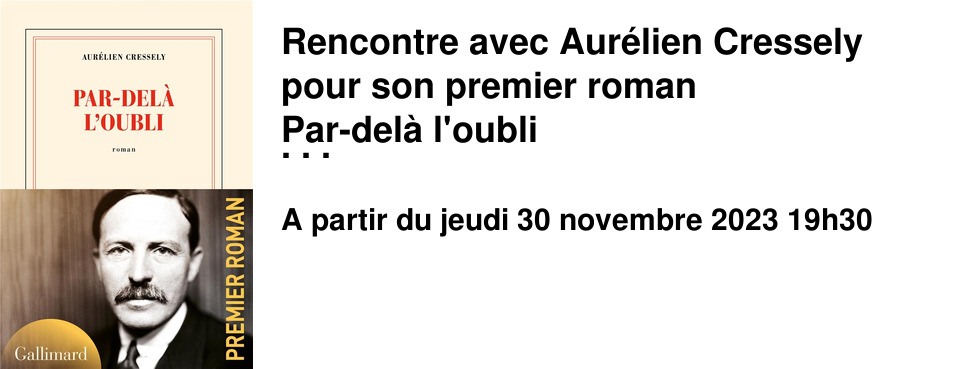 Rencontre avec Aur�lien Cressely pour son premier roman Par-del� l'oubli � la Librairie les Beaux Titres
