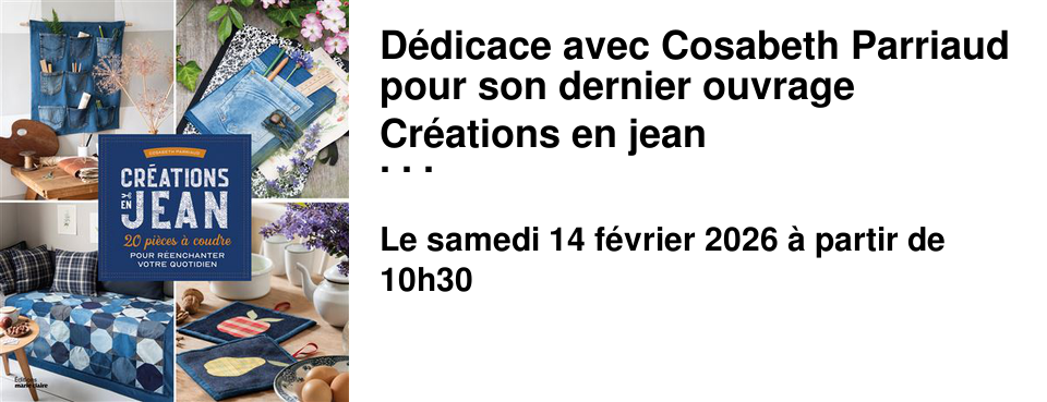 D�dicace avec Cosabeth Parriaud pour son dernier ouvrage Cr�ations en jean � la Librairie les Beaux Titres