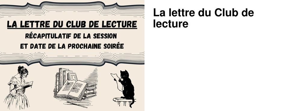 La lettre du Club de lecture